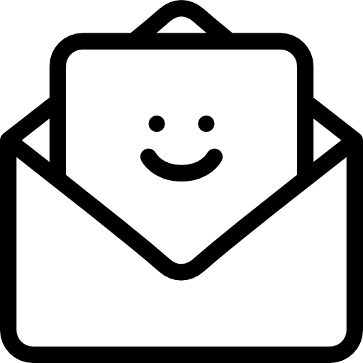 Icon, das Smiley auf Text zeigt