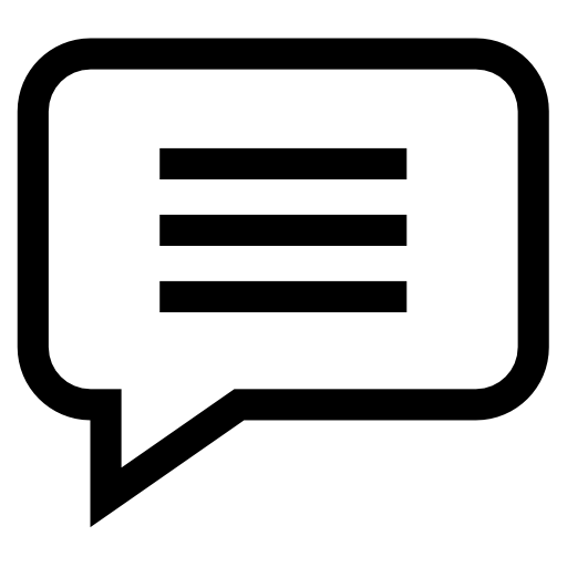 Icon, dass eine Sprechblase für Kommentare zeigt